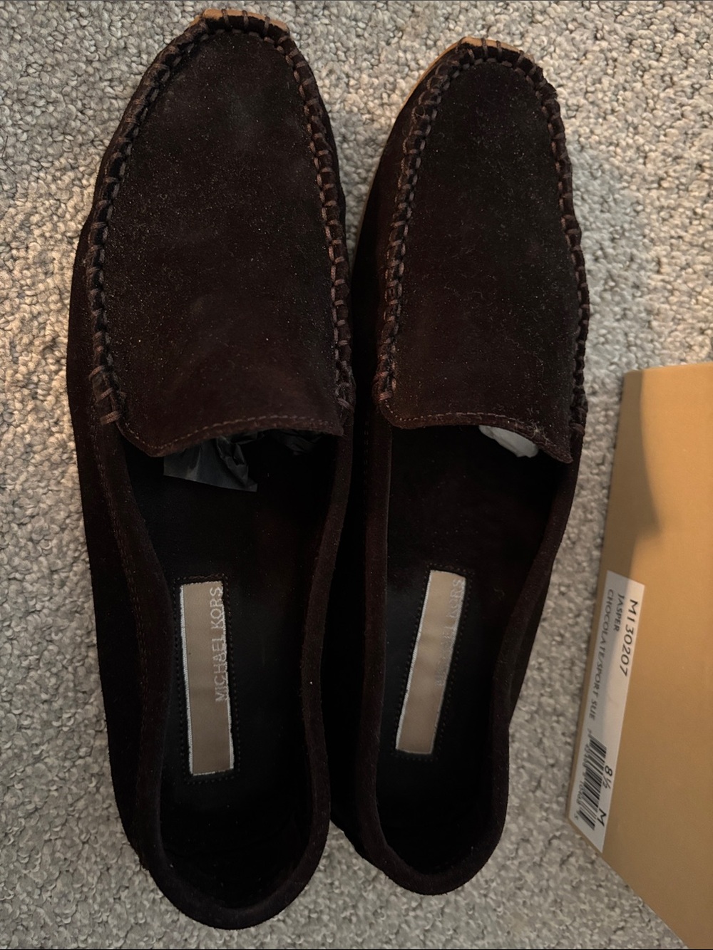 Women’s Michael Kors Dark Brown Suede Slip-On Loafers 8.5M